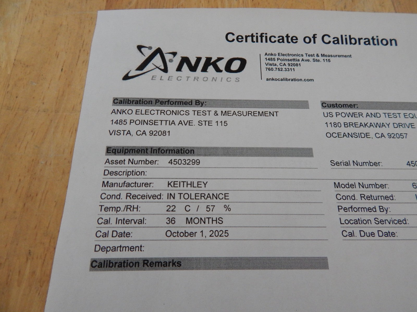 Keithley 6220 Precision Current Source- NIST Calibrated October 2025 Keithley 6220 Precision Current Source- NIST Calibrated October 2025